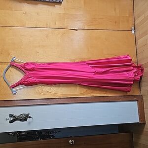 Faviana fuschia beaded gown